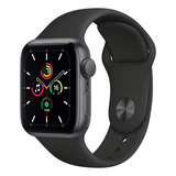 Apple Watch Se gps 40mm Caixa De Alumínio Cinza espacial Pulseira Esportiva Preto