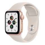 Apple Watch Se gps 40mm Caixa Dourada De Alumínio Pulseira Esportiva Estelar