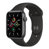 Apple Watch Se gps 44mm Caixa De Alumínio Cinza espacial Pulseira Esportiva Preto
