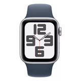 Apple Watch Se Gps Cellular 2da Gen Caixa Prateada De Alumínio 40 Mm Pulseira Esportiva Azul tempestade P m