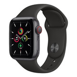 Apple Watch Se gps Cellular 40mm Caixa De Alumínio Cinza espacial Pulseira Esportiva Preto