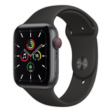 Apple Watch Se  gps   Cellular  44mm    Caixa De Alumínio Cinza espacial   Pulseira Esportiva Preto