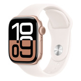 Apple Watch Series 10 Gps Caixa Cor De Ouro Rosa De Alumínio 42 Mm Pulseira Esportiva Blush clara P m