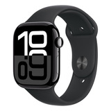 Apple Watch Series 10 Gps Caixa Preta Brilhante De Alumínio 46 Mm Pulseira Esportiva Preta M g Distribuidor Autorizado
