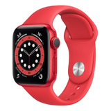 Apple Watch Series 6 Gps 40mm Caixa De Alumínio Pulseira Red