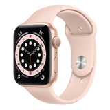 Apple Watch Series 6 gps Caixa De Alumínio Dourado De 44 Mm Pulseira Esportiva Rosa areia