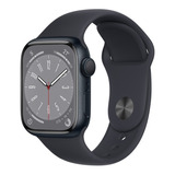 Apple Watch Series 8 Gps 41 Mm   Preto   Novo  na Caixa  