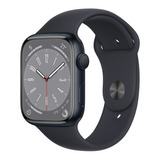 Apple Watch Series 8 Gps Caixa Meia noite De Alumínio 45 Mm Pulseira Esportiva Meia noite Padrão