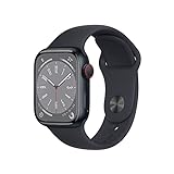 Apple Watch Series 8 GPS Cellular Smartwatch Com Caixa Meia Noite De Alumínio 41 Mm Pulseira Esportiva Meia Noite Padrão