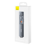 Apresentador Passador Slides Baseus Orange Dot Recarregável Laser 100m Cor Cinza