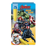 Aqua Book Vingadores Marvel Colorir Pinta Com Água Capa Dura