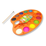 Aquarela 12 Cores Estojo Pincel Kit Pintura Leo leo