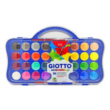 Aquarela Giotto 36 Cores Pastilha 30mm 2 Pincéis