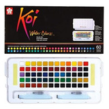 Aquarela Koi Water Colors Estojo Com 60 Cores Sakura