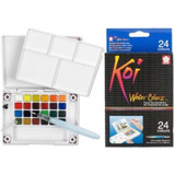 Aquarela Koi Water Colors Pastilhas Estojo C 24 Cores Sakura