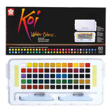 Aquarela Koi Water Colors Pastilhas Estojo C 60 Cores Sakura
