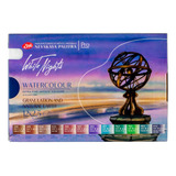Aquarela White Nights Pastilha 12 Cores Earth Gra