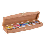 Aquarela White Nights Pastilha 12 Cores Estojo Madeira