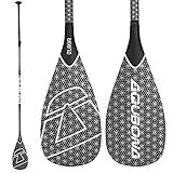 AQUBONA SUP Paddle 3 Peças 100 Fibra De Carbono Ajustável Stand Up Paddle Board Paddle Portátil Durável Flutuante Paddle Board