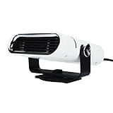 Aquecedor De Carro Que Se Conecta Ao Acendedor De Cigarros Mini Aquecedor De Carro Ventilador De Resfriamento De Aquecimento De Carro 2 Em 1 Desembaçador De Ar Quente De Inverno Desembaçador Desembaçante De Baixo Ruído Aquecimento Rápido De Espaço