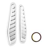 Aqxreight ABS Capô De Entrada De Fluxo De Ar Do Carro Tampa Decorativa Da Ventilação Lateral Universal Auto Cover Trim Scoop Para A Maioria Dos Carros SILVER 