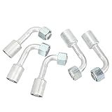 Ar Condicionado Beadlock De 90 Graus Adaptador De Mangueira CA Dobrada De 90 Graus Acessórios Beadlock De Ar Condicionado 10 Peças De Alumínio Curva De 90 Graus Para Caminhão De