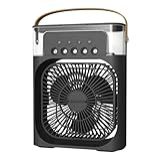 Ar Condicionado Portátil Mini Ventilador De Ar Condicionado Pessoal Ar Evaporativo Refrigerador De Ar Evaporativo Com 3 Velocidades De Vento Baixo Médio Alto E Luz De Atmosfera LED De 7 Cores Para Sala E Escritório