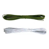 Arame Encapado Artesanato N 26 Verde branco 200m Cada