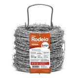 Arame Farpado Rodeio Belgo 100 Metros Zincado 1 60mm