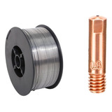 Arame Mig Sem Gas Tubular 1kg 0 80mm 1 Bico 0 80mm Soldaforte