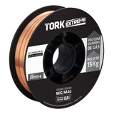 Arame Para Solda Mig Cobreado Uso Com Gás 0 8mm 15kg Tork Cor Cobre