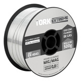 Arame Tork Solda Mig Alumínio 0 8mm Rolo De 500g Uso Com Gás