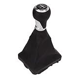 Aramox Kit De Manopla De Câmbio De Marchas Conjunto De Manopla De Câmbio De Marchas Conjunto De Botas De Couro PVC 5 Velocidades Kit De Polaina De Alavanca De Engrenagem Para C6