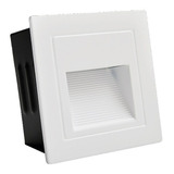 Arandela Balizador Led Embutir Branco 3w Branca Morna