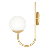 Arandela Bola Parede Led Globo J Para Quarto Corredor Escada Cor Dourado