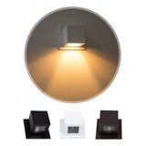 Arandela Box Cubo Pequena 1 Facho Parede Muro St1319 Cor Branco 110v 220v