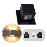 Arandela Box Cubo Pequena 2 Fachos Parede Muro St1318 Cor Preto 110v 220v bivolt 
