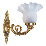 Arandela Colonial Vintage Estilo Borroco Antigo Vidro Tulipa