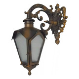 Arandela De Ferro Colonial Sinha Lanterna Baixo 1517p Cobre 110v 220v