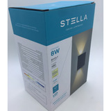 Arandela Externa Effekt 8w 3000k Stella 2 Fachos Abertos Cor Preto