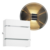 Arandela Externa Luminária De Parede Slim 2 Frisos Mf103 Cor Branco Mega Forte