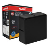 Arandela Externa Parede Led Integrado Elegance Quattro 6w 3000k Cor Preto 4 Focos Luz Branco Quente Bivolt Avant