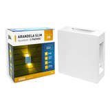 Arandela Led 2 Fachos Ajustável 3w Ip65 3000k Branca Pix