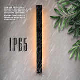 Arandela Led Luminária Linear Slim Alto Padrão Parede Muro Sol Chuva Ip65 220v Luz Quente
