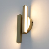 Arandela Luminalux Alx0057 Duo Luz Lateral Champanhe New Led
