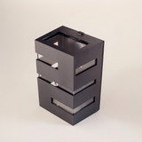 Arandela Massuia Frisada Parede Muro Externa E Interna Preta Estrutura Cinza 110v 220v