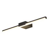Arandela Para Quadro Espelhos Banheiro Preto Luz Fria 40cm