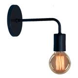 Arandela Parede Vintage Uno Joy Retro Preto Soquete E27