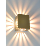Arandela Quadrada 20 Facho Efeito Parede Moderna Luz Muro G9 Cor Dourado