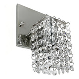 Arandela Quadrada De Cristal Acrilico Alto Brilho Sara Q Cor Prateado 110v 220v